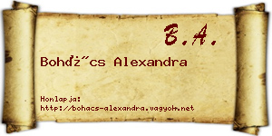 Bohács Alexandra névjegykártya